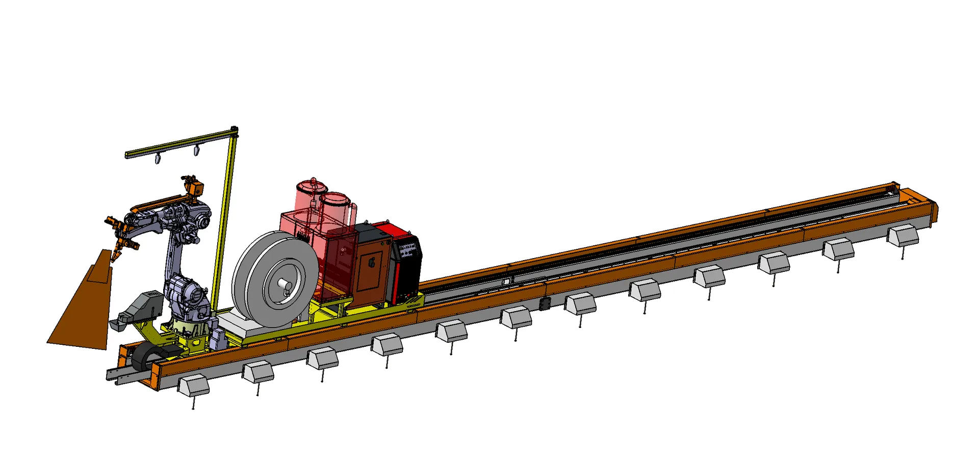 Floor-Mounted Rail-Guided Submerged Arc Welding Workstation